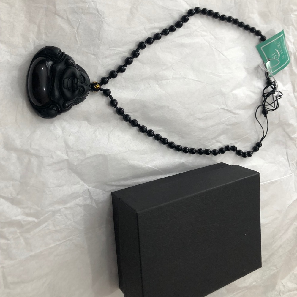 sj pearl buddha necklace